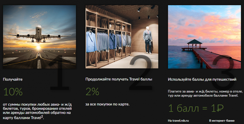 Бонусы в путешествиях с картой RSB Travel Black