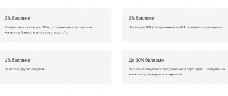 Бонусная программа по карте Т-Банк Samsung Бонусная программа по карте Т-Банк Samsung