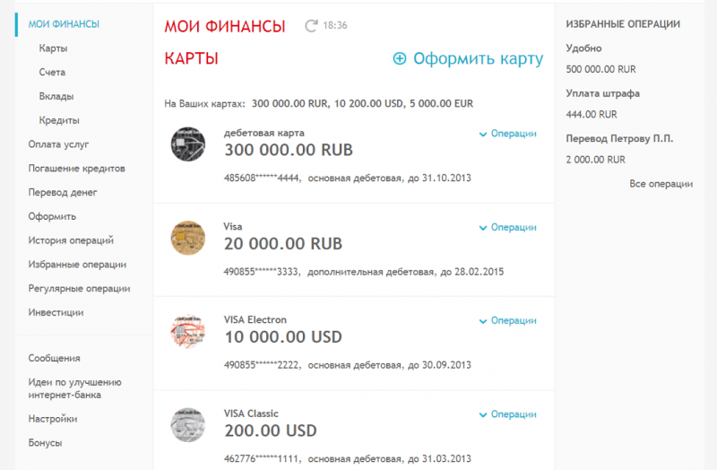 Функционал личного кабинета на unicreditbank.ru Функционал личного кабинета на unicreditbank.ru