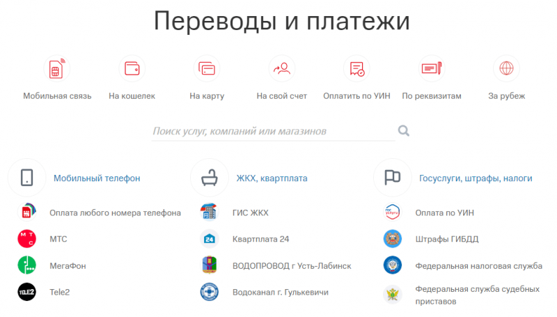 Переводы в личном кабинете МТС Банка Переводы в личном кабинете МТС Банка