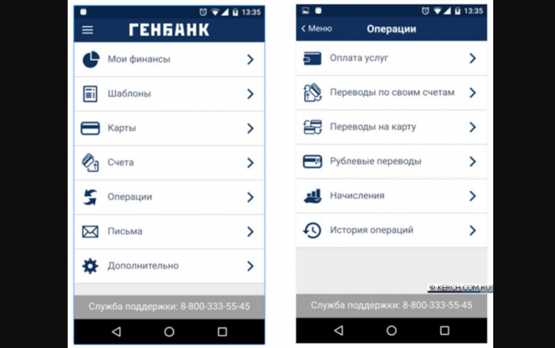 Функционал личного кабинета физического лица Генбанка Функционал личного кабинета физического лица Генбанка