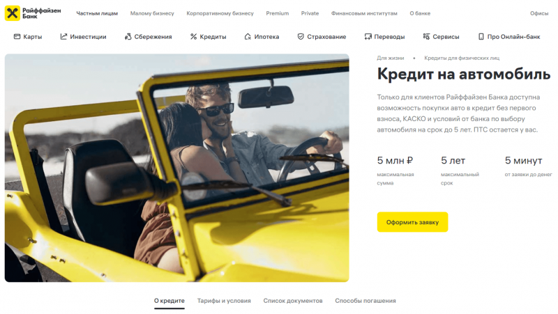 Автокредит Райффайзенбанка Автокредит Райффайзенбанка