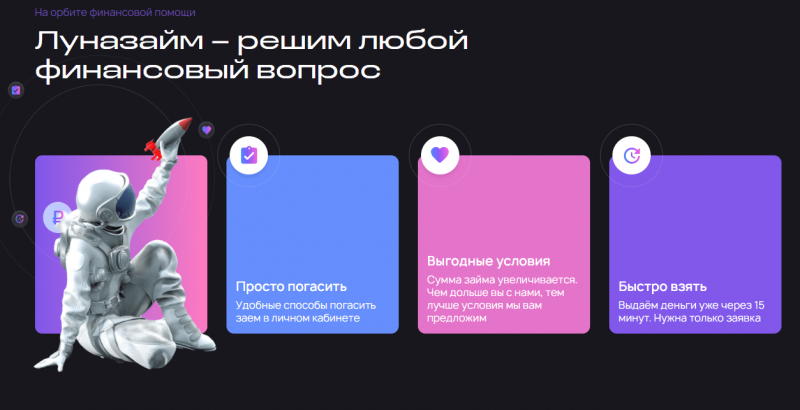 Возможности получения займа в ЛунаЗайм Возможности получения займа в ЛунаЗайм