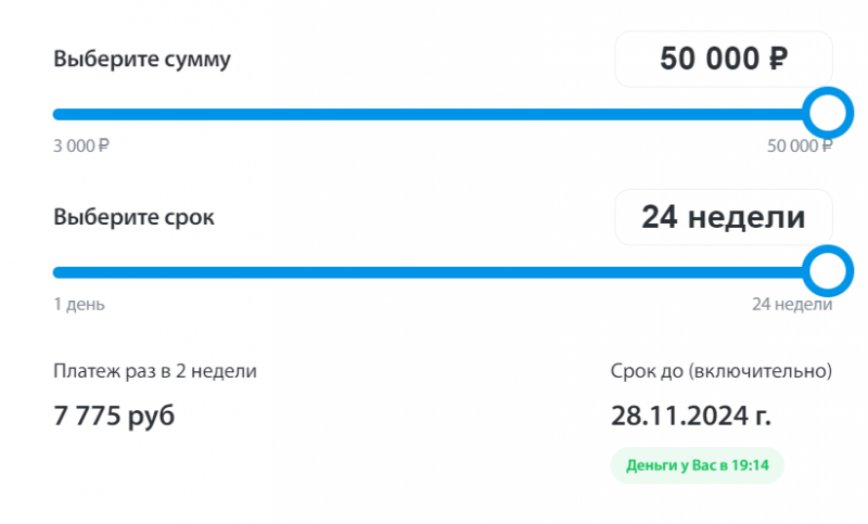 Условия займа для повторного клиента Турбозайм