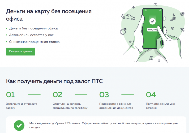 Как получить займ под залог ПТС в Ваш Инвестор