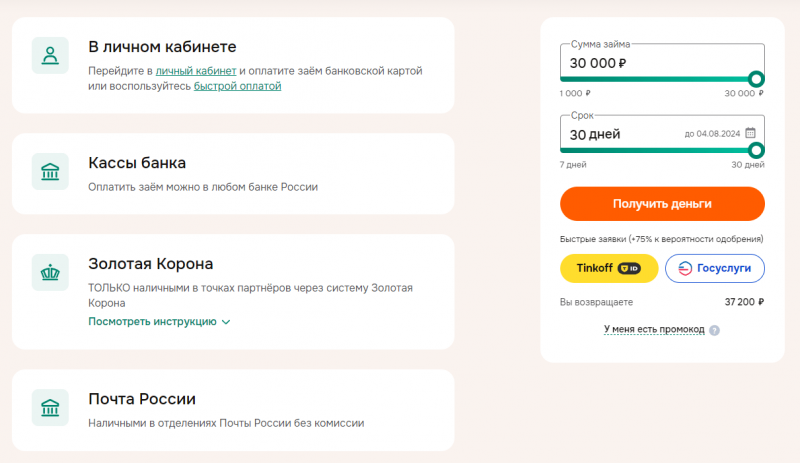 Способы оплаты задолженности в МФК Белка Кредит