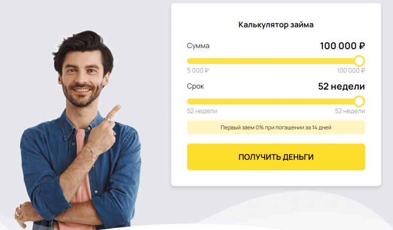 Повторный займ в Деньги на дом