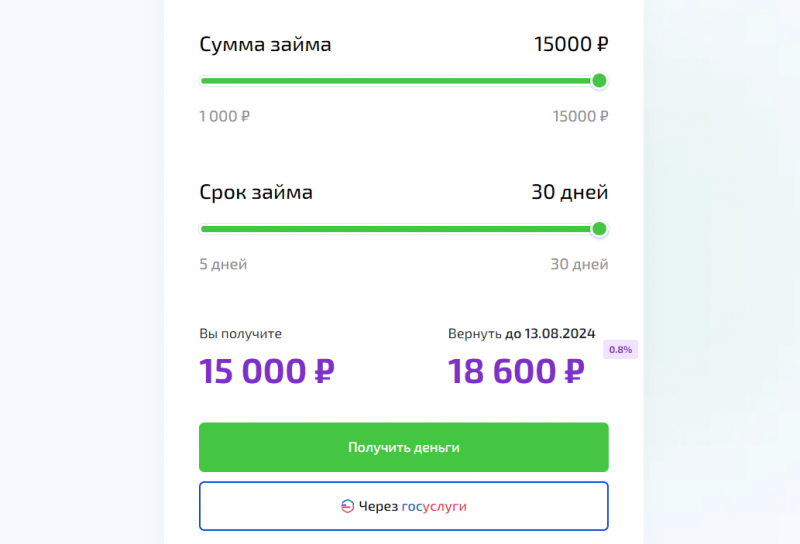 Повторный займ в Деньги Мигом