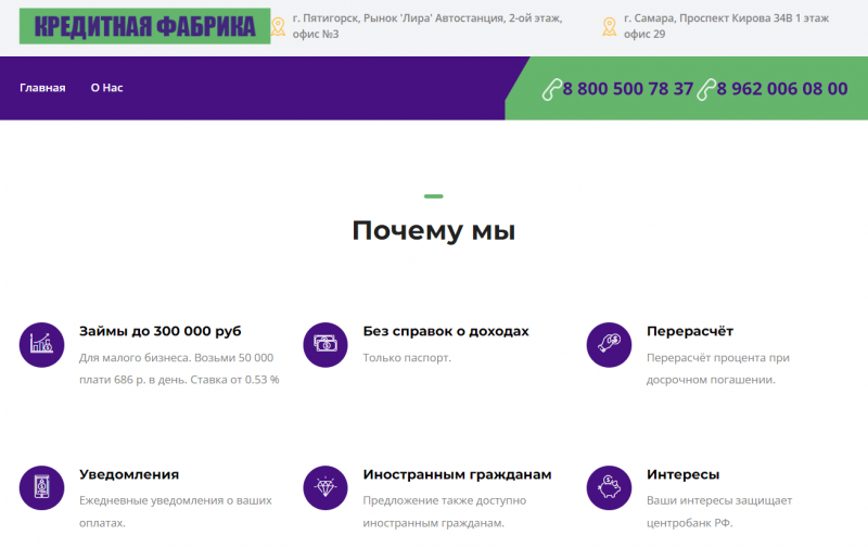 Официальный сайт МФО Кредитная Фабрика Официальный сайт МФО Кредитная Фабрика