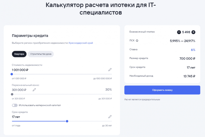 Условия ипотеки для IT-специалистов в Газпромбанке