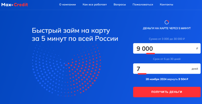 Условия займов в Макс Кредит Условия займов в Макс Кредит