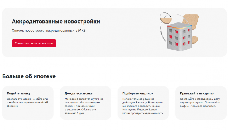 Как действует ипотека на новостройку в МКБ Как действует ипотека на новостройку в МКБ