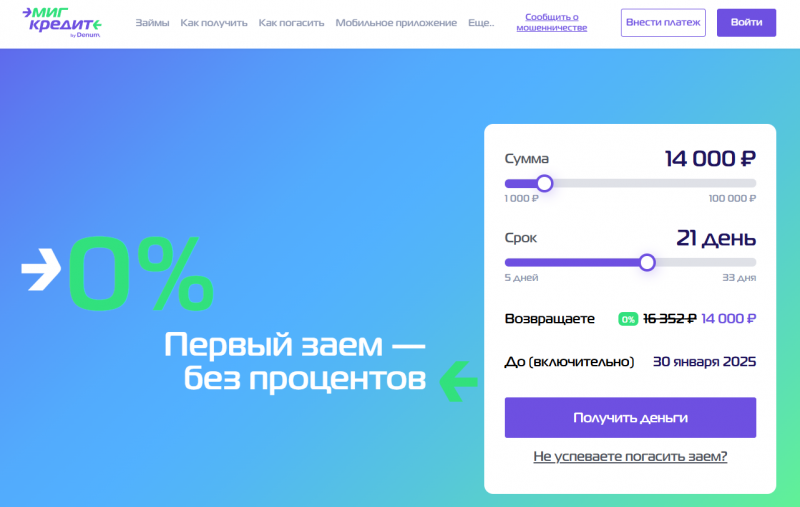 Что будет если не платить в МигКредит займ