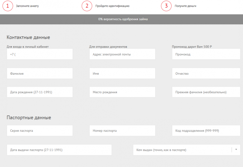 Подача заявки в МФО Микроклад Подача заявки в МФО Микроклад