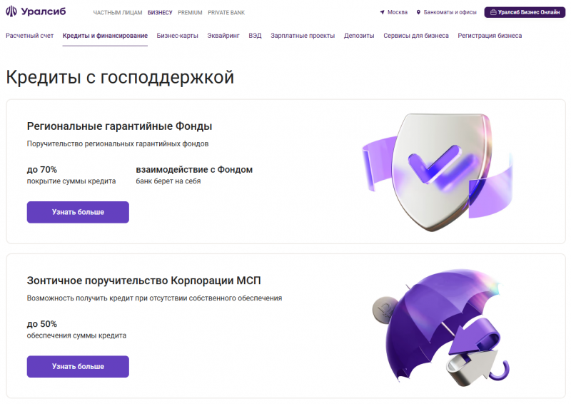 Кредит на развитие бизнеса в Уралсиб