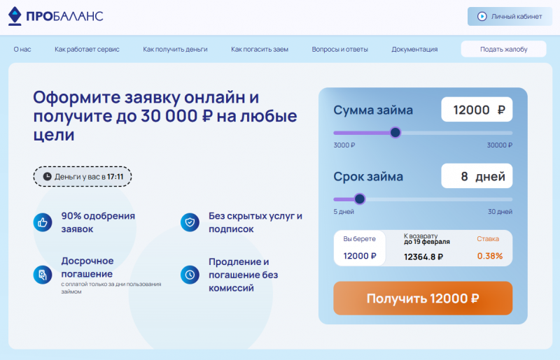 Официальный сайт МФО Пробаланс Официальный сайт МФО Пробаланс