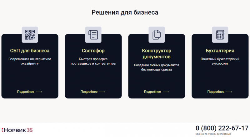 Полезные сервисы для бизнеса Норвик Банка