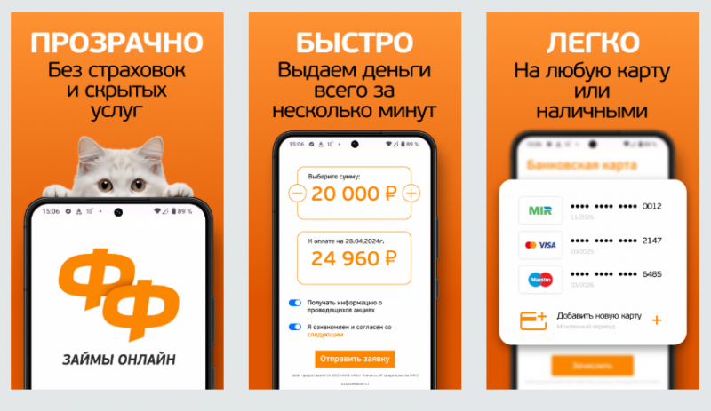 Мобильное приложение Fast Finance Мобильное приложение Fast Finance