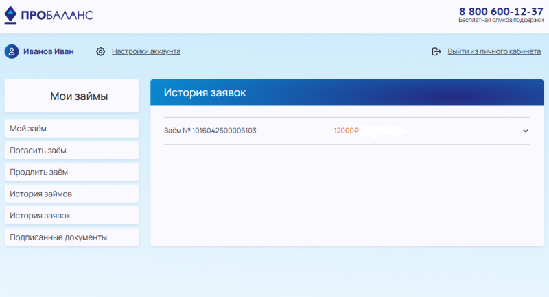 Функционал личного кабинета Пробаланс Функционал личного кабинета Пробаланс