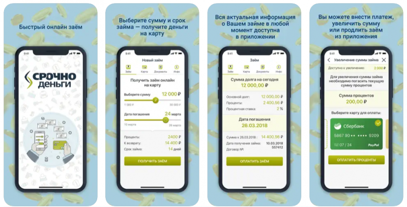 Функционал приложения МигКредит Срочно Деньги Функционал приложения МигКредит Срочно Деньги