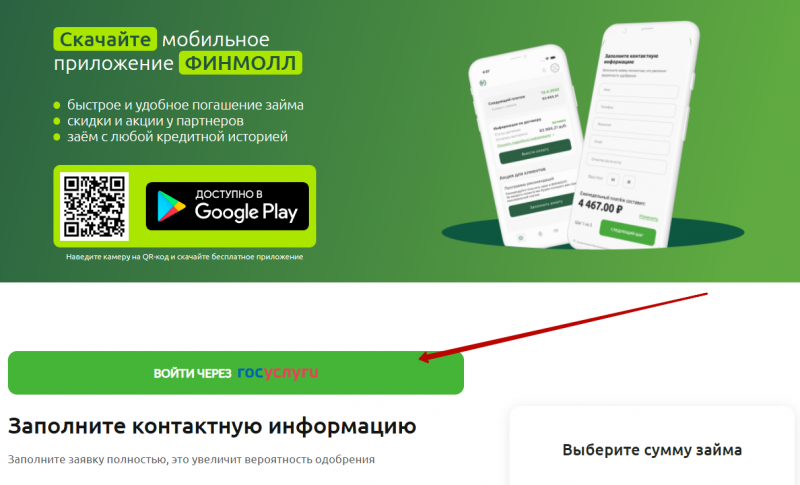Авторизация через портал Госуслуги в ФинМолл Авторизация через портал Госуслуги в ФинМолл