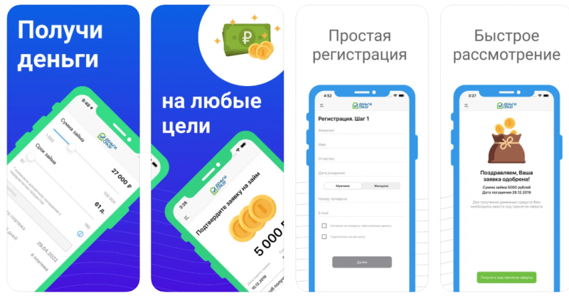Оформление займа через приложение Деньги Сразу