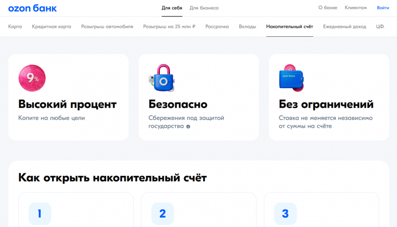 Накопительный счет в Озон Банке Накопительный счет в Озон Банке