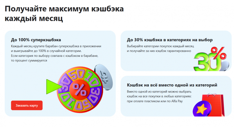 Кэшбэк-программа в Альфа-Банке