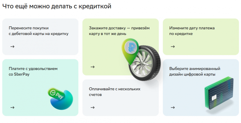 Преимущества кредитной СберКарты