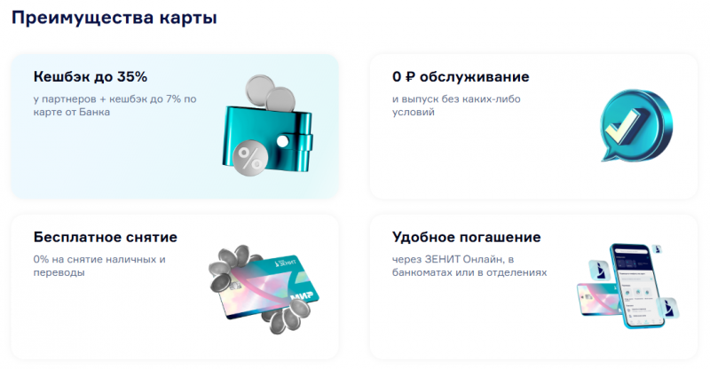 Привилегии по кредитным картам банка Зенит