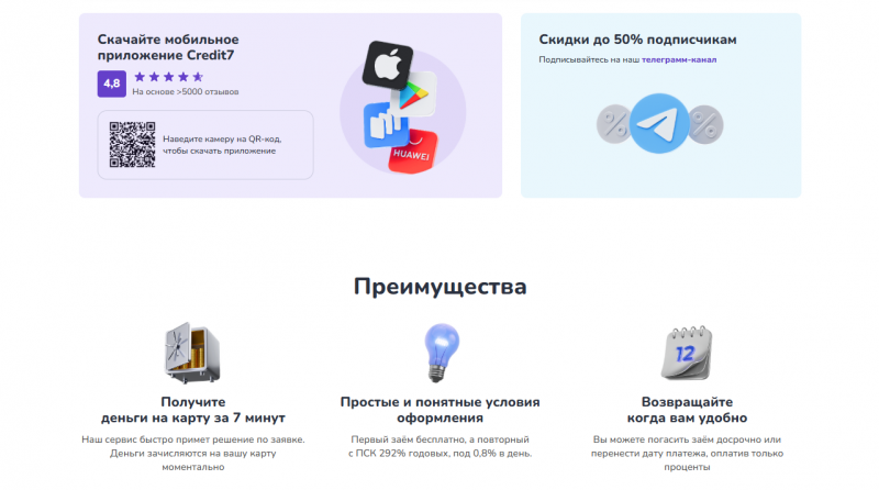 Преимущества микрофинансовой организации Кредит 7 Преимущества микрофинансовой организации Кредит 7