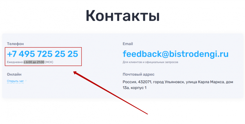 Телефон горячей линии Быстроденьги Телефон горячей линии Быстроденьги