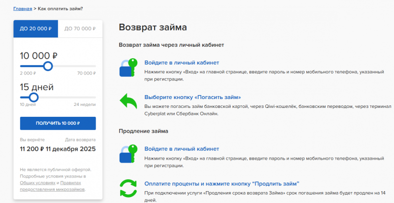 Способы оплаты задолженности в МФК Конга