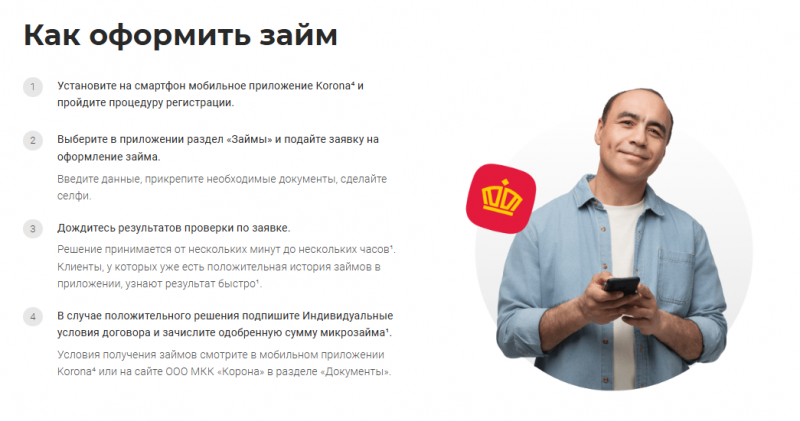 Как получить займ в МФО Корона Как получить займ в МФО Корона