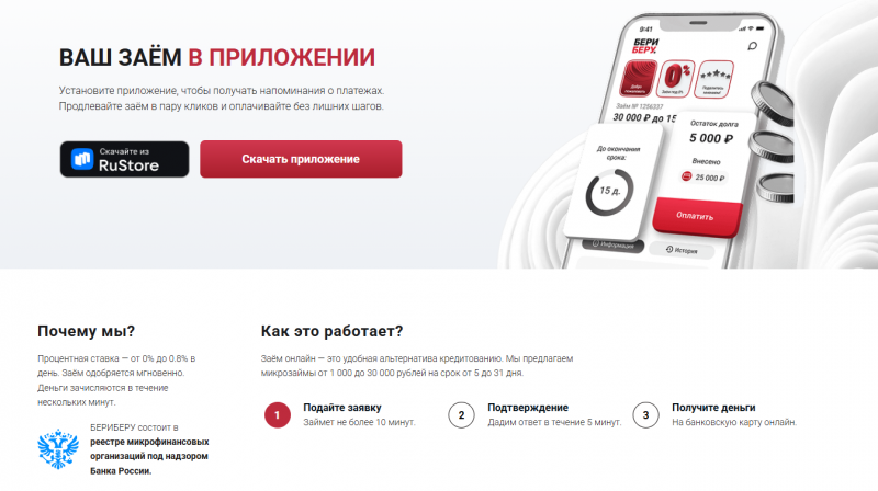 Преимущества микрофинансовой организации Бери Беру