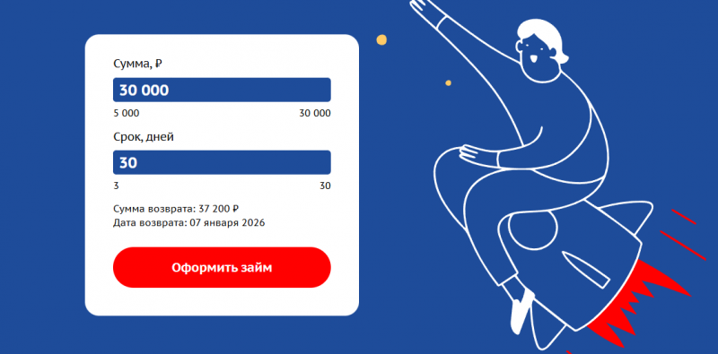 Повторный займ в РокетМен