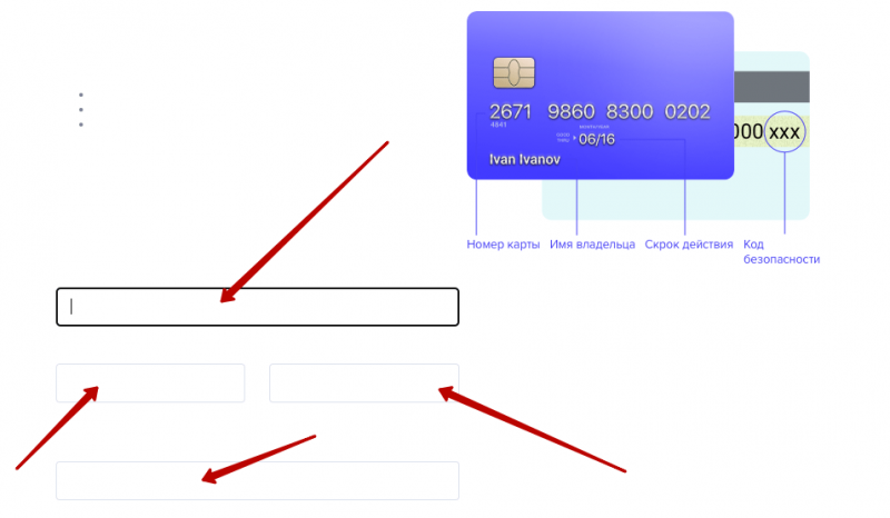 Привязка и удаление банковской карты в личном кабинете Монеза