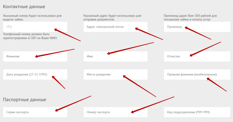 Регистрация личного кабинета Микроклад